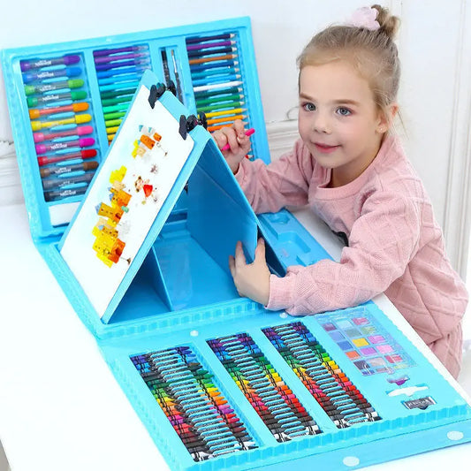 Kids Drawing Board Set Pencil Crayon Watercolor Pens With Drawing School Water Painting Supplies Educational Toys Children Gifts