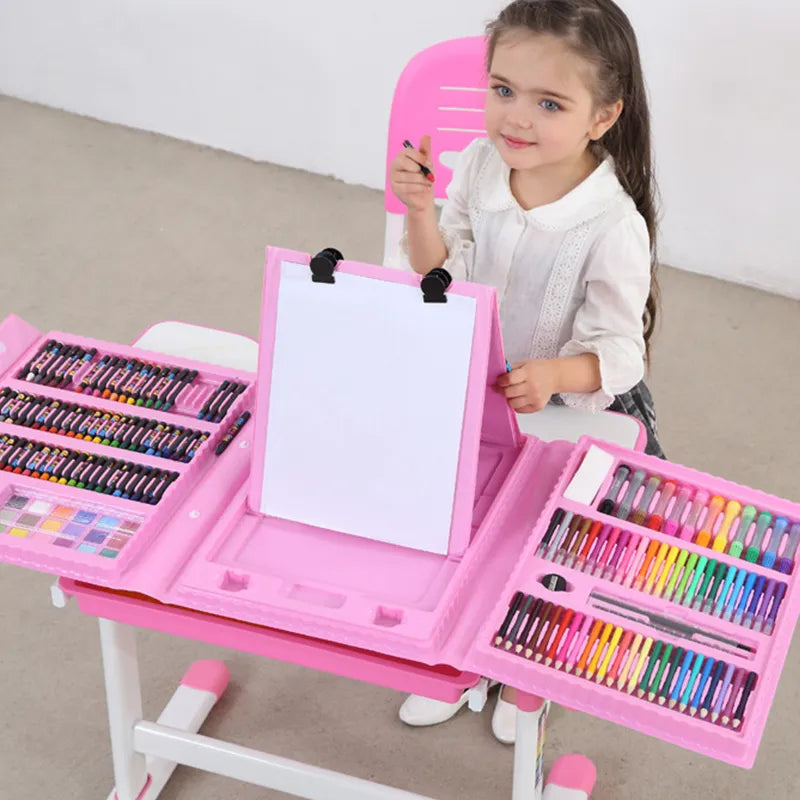 Kids Drawing Board Set Pencil Crayon Watercolor Pens With Drawing School Water Painting Supplies Educational Toys Children Gifts