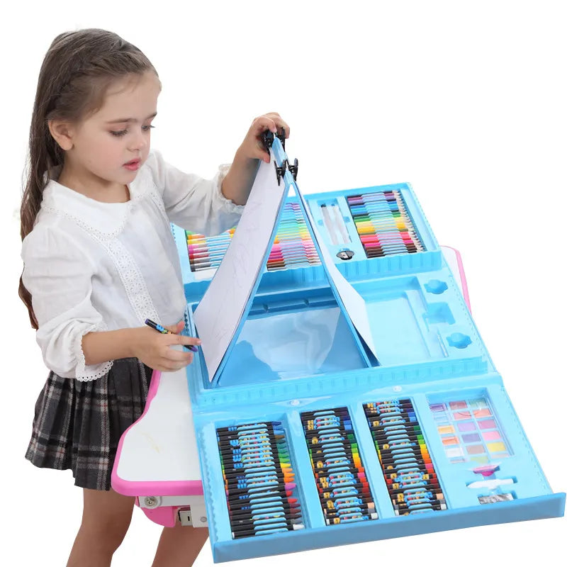 Kids Drawing Board Set Pencil Crayon Watercolor Pens With Drawing School Water Painting Supplies Educational Toys Children Gifts