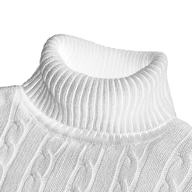 New Winter Warm Turtleneck Sweater Casual Men's Rollneck Warm Knitted Sweater Keep Warm Men Jumper Knit Woolen Sweater