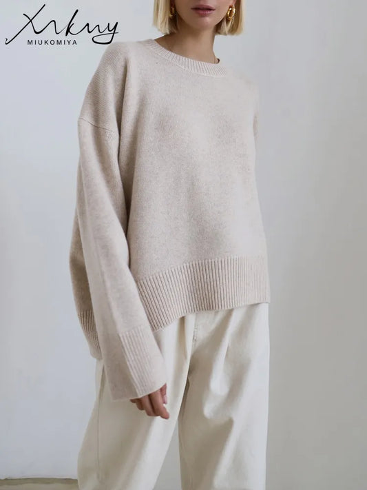 Thick Winter Sweater Women Oversized Pullover Ladies 2023 Loose Green Jumpers Pulls Vintage Beige Warm Sweaters For Women Winter