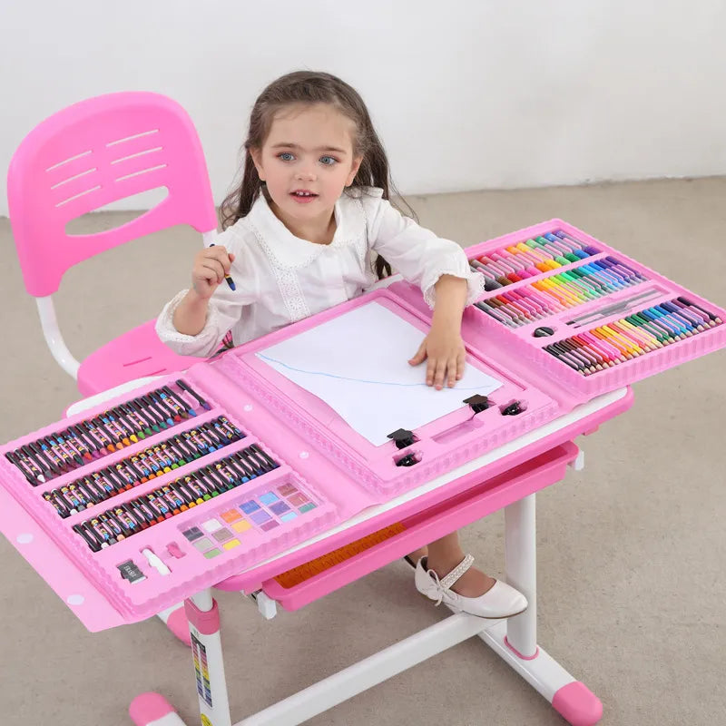 Kids Drawing Board Set Pencil Crayon Watercolor Pens With Drawing School Water Painting Supplies Educational Toys Children Gifts